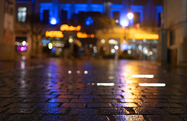 istock Blurry Photo Showing Rainy City View 2245896981
