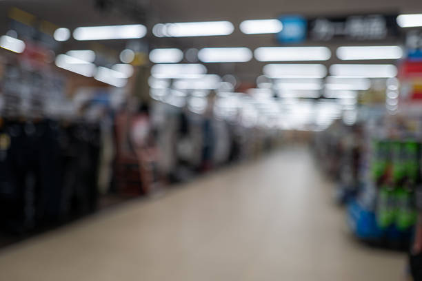 Blurred Aisle in Hardware Store with Soft Lights