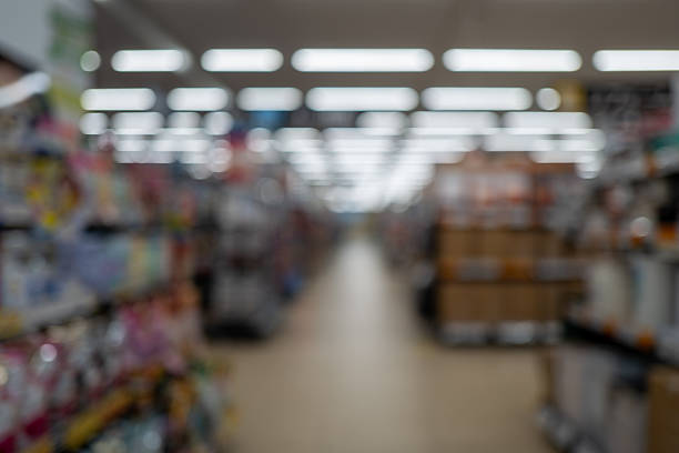 istock Out-of-Focus Shelves in Home Center – Abstract Backdrop 2245897781