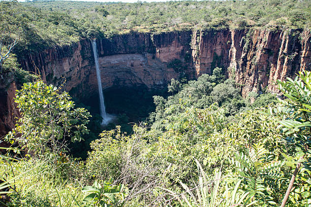 istock Panoramic view from the top of a waterfall 2245902863