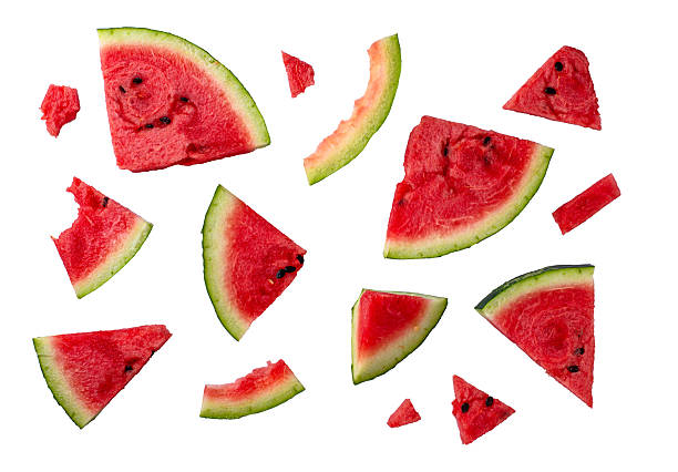 istock Fresh juicy sliced watermelon isolated pattern 2245908580