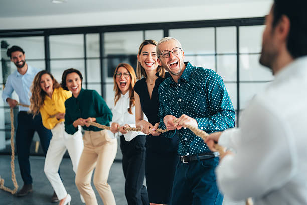 istock Office Team Tug-of-War Challenge 2245910740