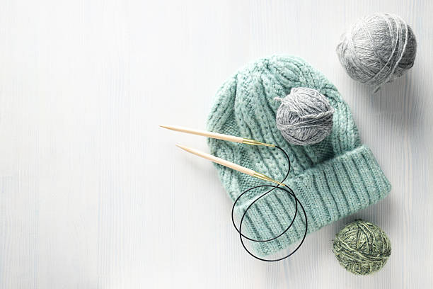 istock Concept of hobby, knitting, space for text 2245921894