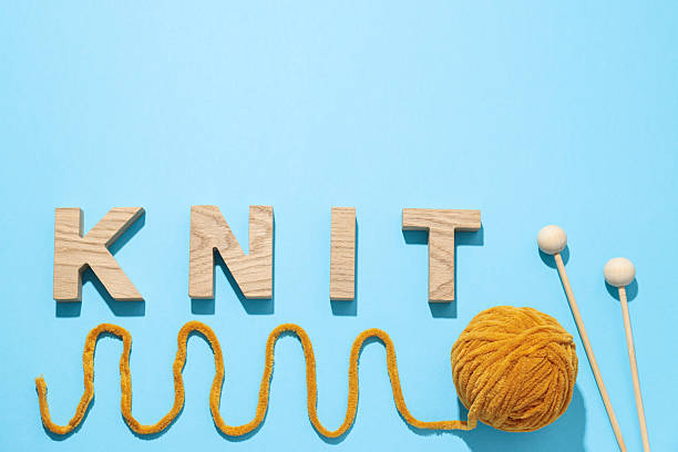 istock Concept of hobby, knitting, space for text 2245922021