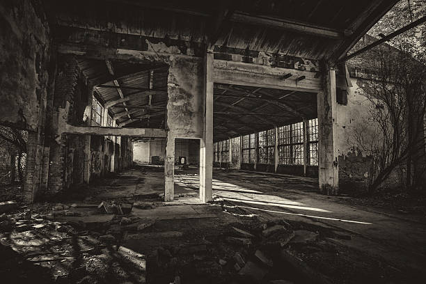 istock Spooky abandoned building on a sunny day 2245923507