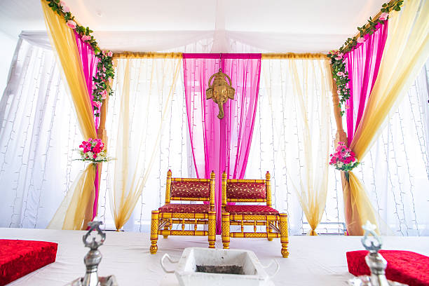 istock Indian traditional wedding ceremony interiors and decorations 2245929050