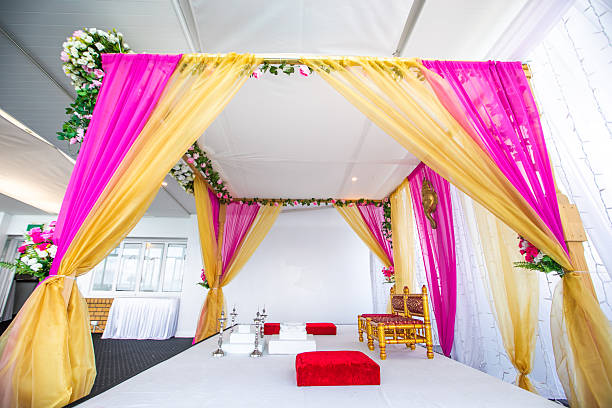 istock Indian traditional wedding ceremony interiors and decorations 2245929095