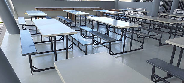 istock group of seating indoor canteen 2245932153