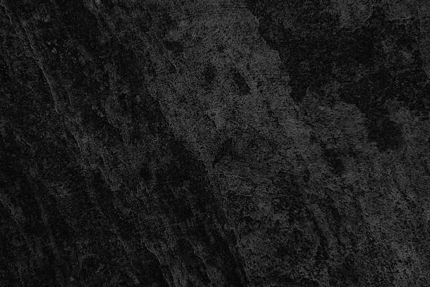 Textured effect empty blank dark gray black grayscale coloured scratched painted marble stone wall rock texture wall horizontal vector background with scratches, rough texture like crinkled wrinkled crushed abrasive paper coal graphite mound.