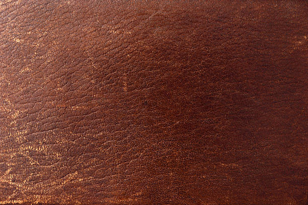 istock Extreme close-up of brown leather abstract background 2245934505