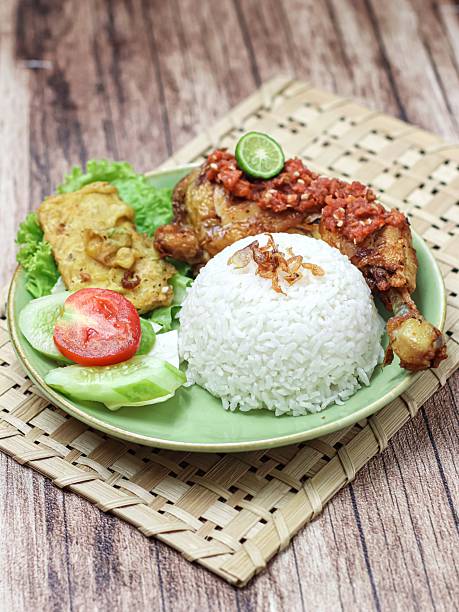 istock fried chicken with spicy beberoq sambal or tomato chili sauce 2245934603