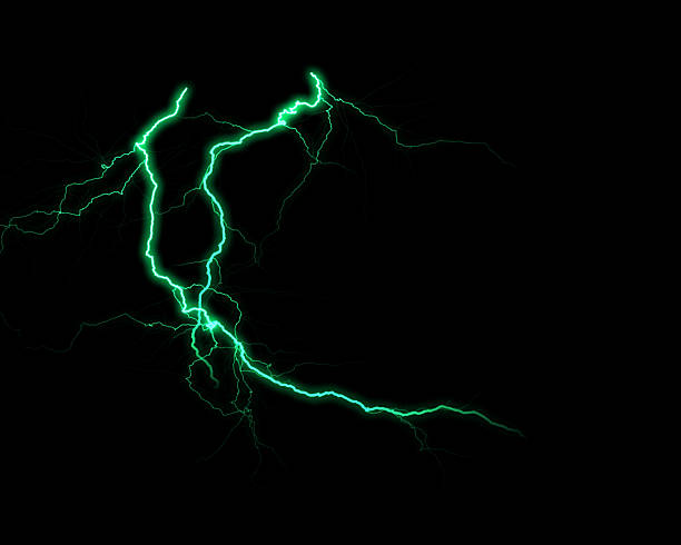 istock Intense emerald lightning illuminates a dark, ominous night sky, displaying nature's electrifying power and striking beauty. 2245935124