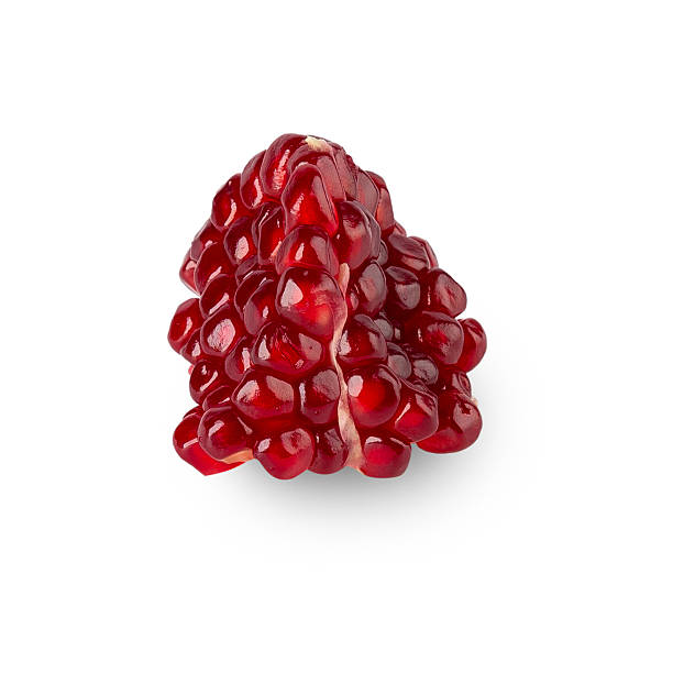 Pomegranate seeds isolated on white background with clipping path, full depth of field