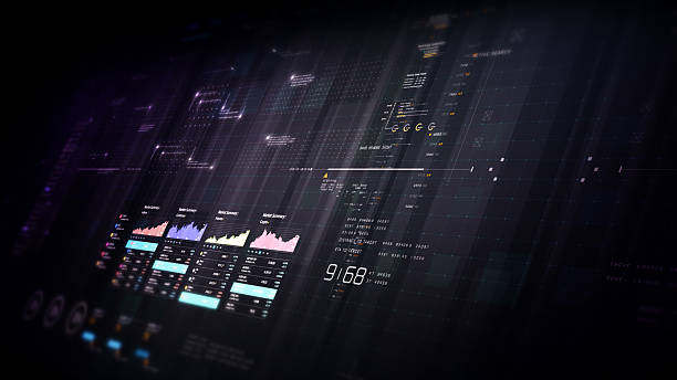 istock Futuristic financial trading dashboard motion background 2245940646