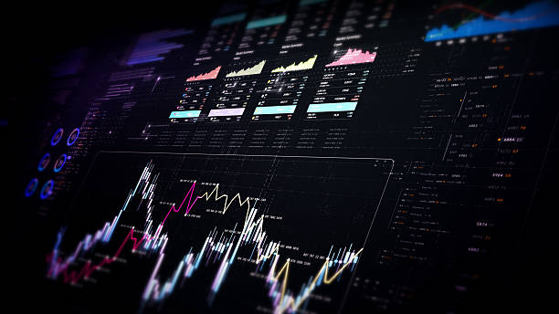 istock Futuristic financial trading dashboard motion background 2245940755