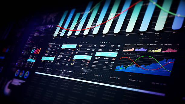 istock Futuristic financial trading dashboard motion background 2245940763