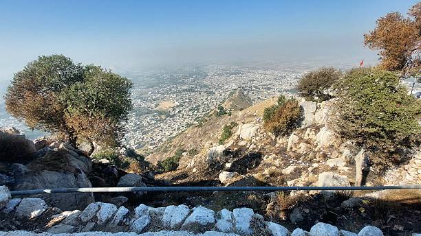High Angle View Over Steep Urban Valley Landscape