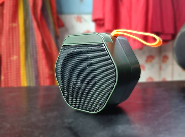 istock Portable Outdoor Green Bluetooth Speaker 2245945584