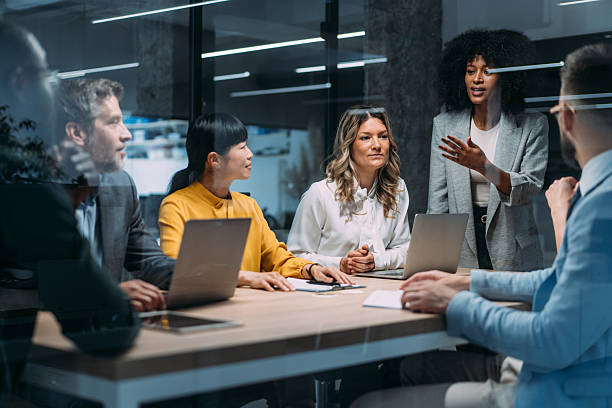 istock Team of professionals during a meeting. 2245951364