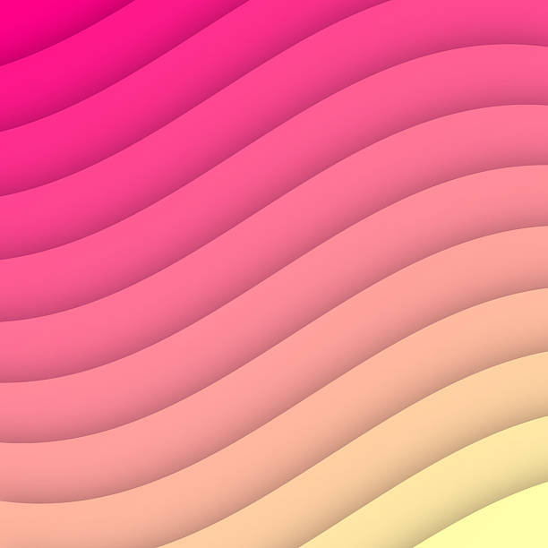 istock Pink abstract wave shapes - Paper cut background - Trendy 3D design 2245952598
