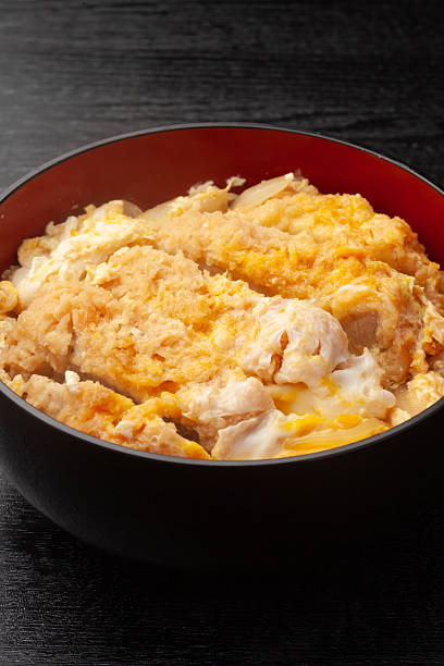 Katsudon, a rice bowl topped with pork cutlet and egg