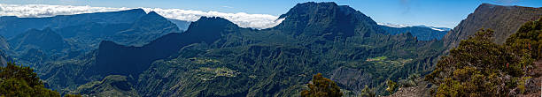istock Panoramic view of dramatic volcanic mountain cirque 2245960085