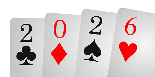 istock Year card 2026. New year. Suit icon symbol 2245960801