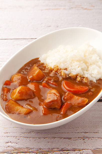 istock Pork curry rice with lots of vegetables 2245960987