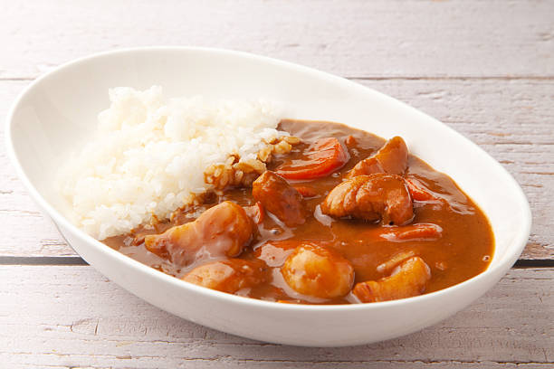 istock Pork curry rice with lots of vegetables 2245961008