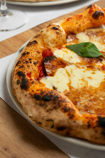 Margherita pizza in a pizzeria
