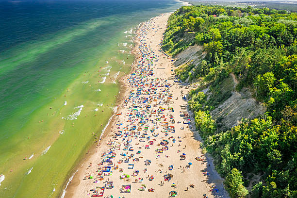 istock Crowded beach at Baltic Sea. Tourism in summer. 2245968396