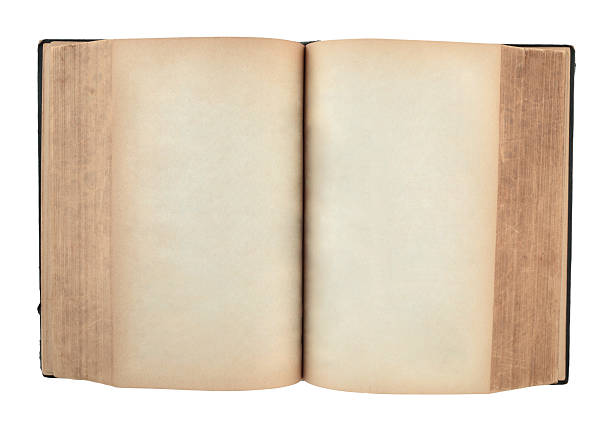 istock Open antique book showing blank aged pages, isolated on transparent background. Ideal for historical, educational, or design projects 2245973041