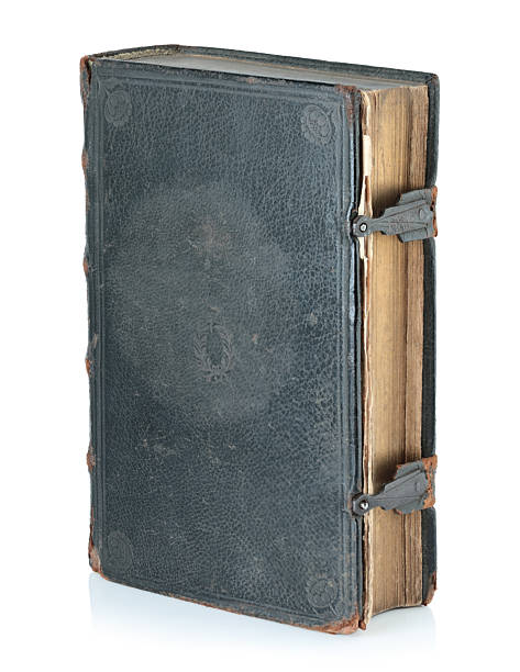istock Old antique closed book with textured leather cover, isolated on transparent background. Vintage historical object perfect for education, religion, or literature concepts 2245973151