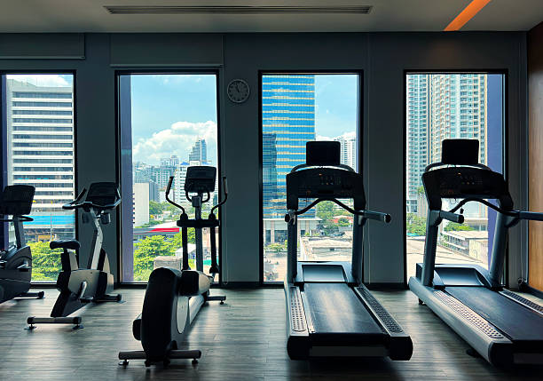 Sports equipment in the gym