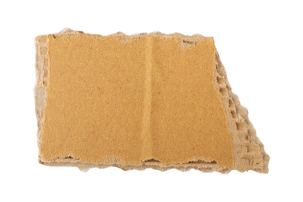 istock Close up a brown cardboard torn paper edge sheet isolated 2245980570
