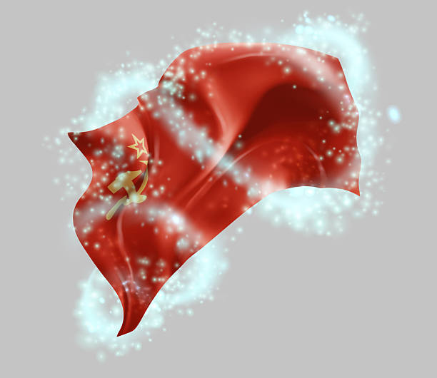 istock USSR, vector 3d flag in whirlwind of magical radiance 2245981932