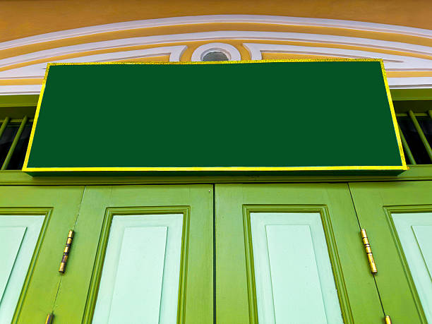 Close up retro style store front