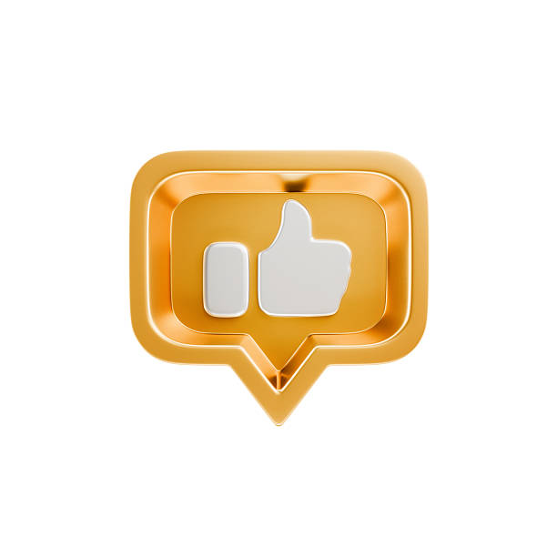 One like social media notification with thumb up icon