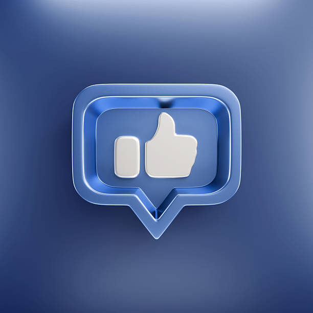 One like social media notification with thumb up icon