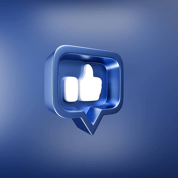 istock One like social media notification with thumb up icon 2245983310