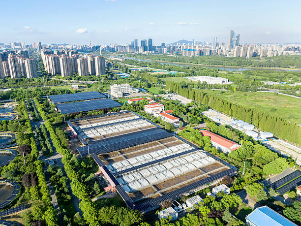 istock Solar power station and sewage treatment plant 2245985209