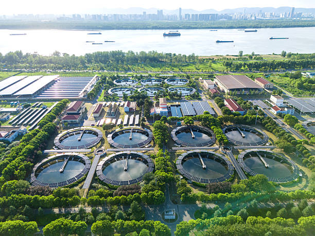 istock Solar power station and sewage treatment plant 2245985264