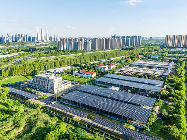 istock Solar power station and sewage treatment plant 2245985379