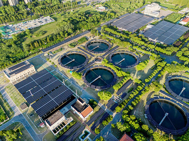 istock Solar power station and sewage treatment plant 2245986568