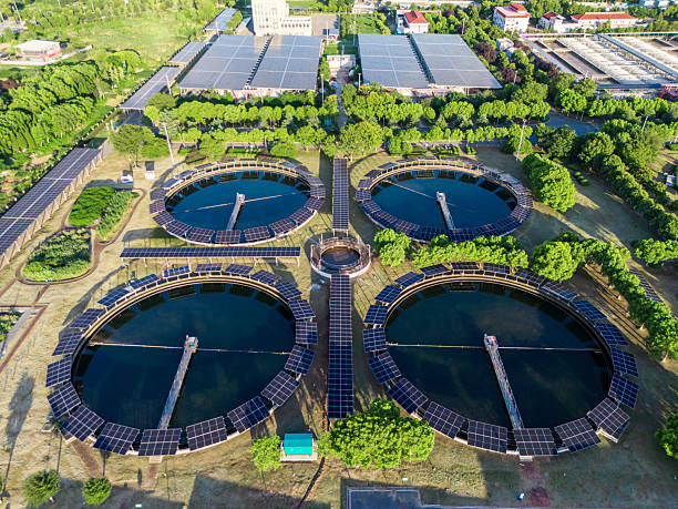 istock Solar power station and sewage treatment plant 2245986628