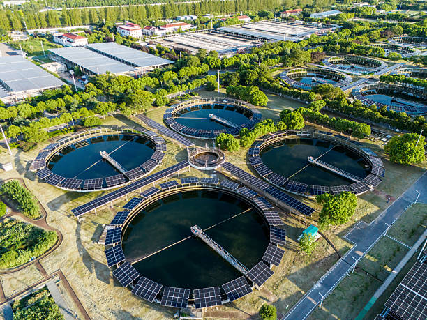 istock Solar power station and sewage treatment plant 2245987340