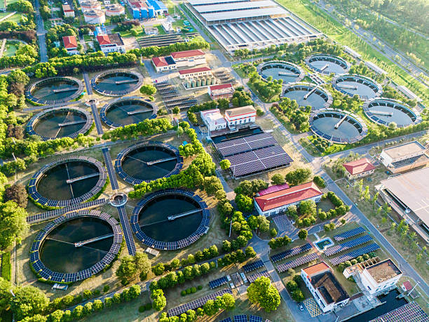 istock Solar power station and sewage treatment plant 2245987438