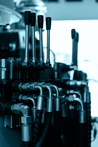 istock Part of a hydraulic industrial machine 2245990520