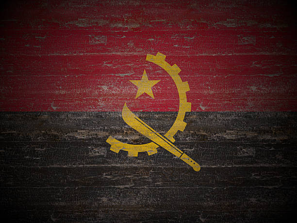 istock Old wooden Angola flag 2245995778