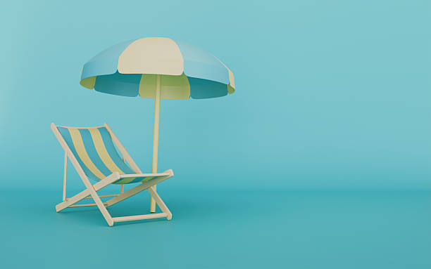 istock Summer vacation with colorful summer elements minimal style concept 3d illustration 2245995795